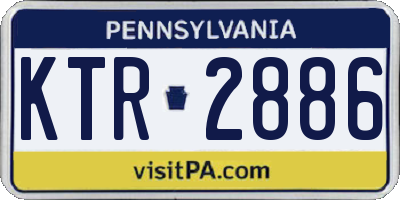 PA license plate KTR2886