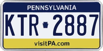 PA license plate KTR2887