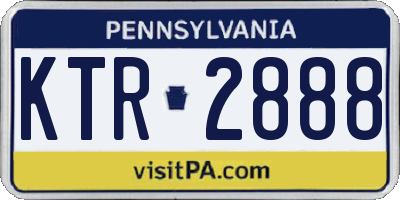 PA license plate KTR2888