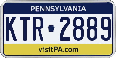 PA license plate KTR2889