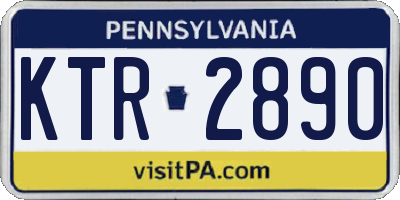 PA license plate KTR2890