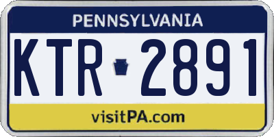 PA license plate KTR2891