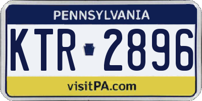 PA license plate KTR2896