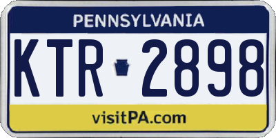 PA license plate KTR2898