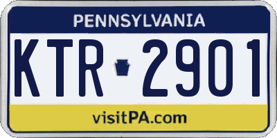 PA license plate KTR2901