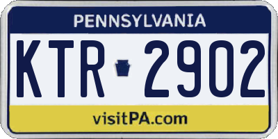 PA license plate KTR2902