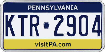 PA license plate KTR2904
