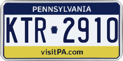 PA license plate KTR2910