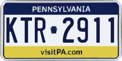 PA license plate KTR2911