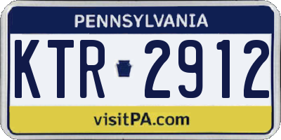 PA license plate KTR2912