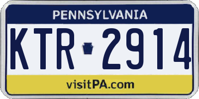PA license plate KTR2914