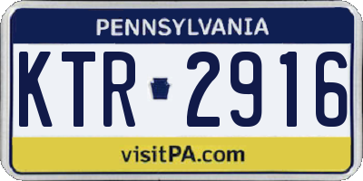 PA license plate KTR2916