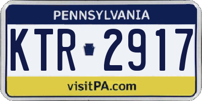 PA license plate KTR2917