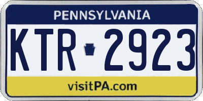 PA license plate KTR2923