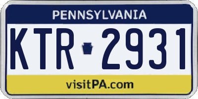 PA license plate KTR2931