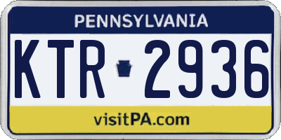 PA license plate KTR2936