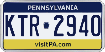 PA license plate KTR2940