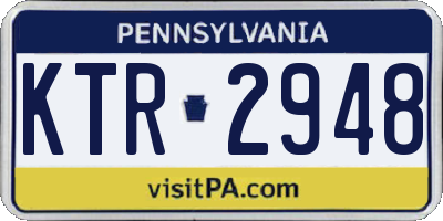 PA license plate KTR2948