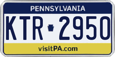 PA license plate KTR2950