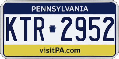 PA license plate KTR2952
