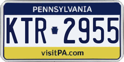 PA license plate KTR2955