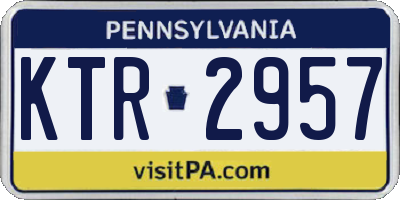 PA license plate KTR2957