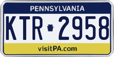 PA license plate KTR2958