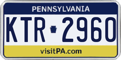 PA license plate KTR2960