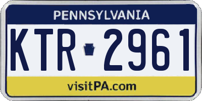 PA license plate KTR2961