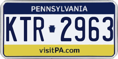 PA license plate KTR2963
