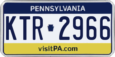 PA license plate KTR2966