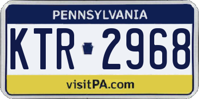 PA license plate KTR2968