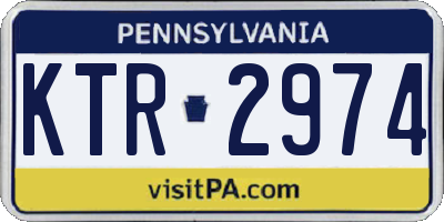 PA license plate KTR2974
