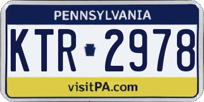 PA license plate KTR2978