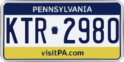 PA license plate KTR2980
