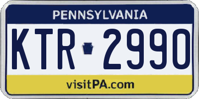 PA license plate KTR2990