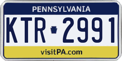 PA license plate KTR2991