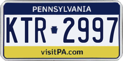 PA license plate KTR2997