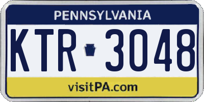 PA license plate KTR3048