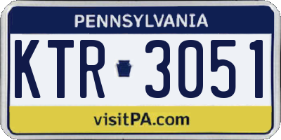 PA license plate KTR3051