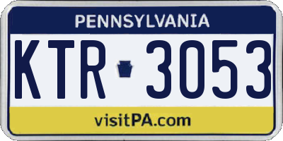 PA license plate KTR3053