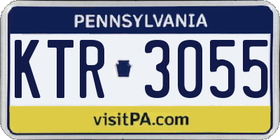 PA license plate KTR3055