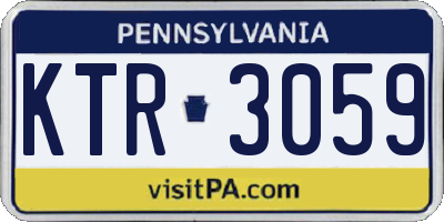 PA license plate KTR3059