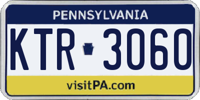 PA license plate KTR3060