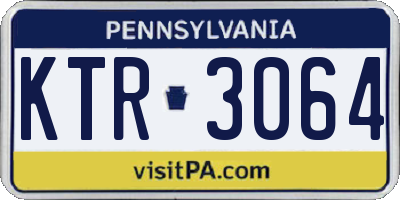 PA license plate KTR3064