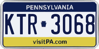 PA license plate KTR3068