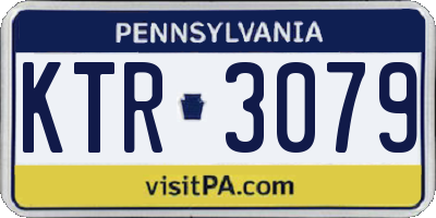 PA license plate KTR3079