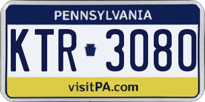 PA license plate KTR3080