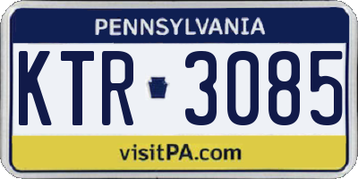 PA license plate KTR3085