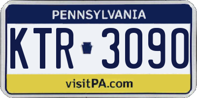 PA license plate KTR3090
